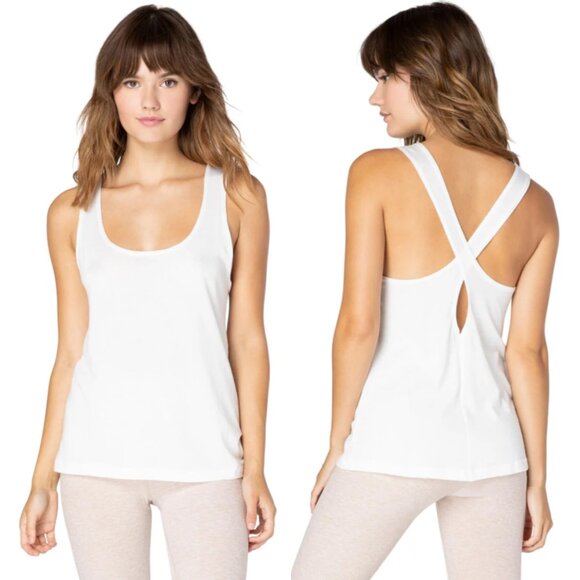 Beyond Yoga Boyfriend Jersey Crossback Yoga Tank Size S - Picture 1 of 8